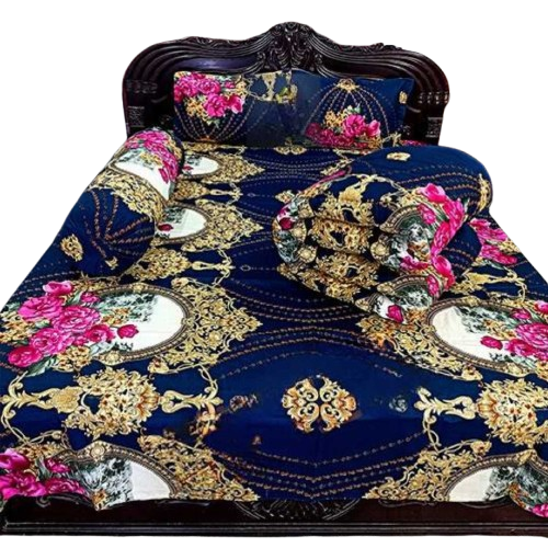 Luxury Twill Cotton 5 Piece Comforter Set – King Size Bed Sheet & Pillow Covers - additional view