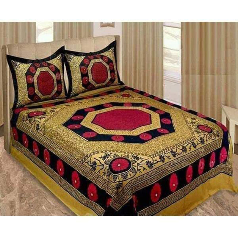 Luxury Panel Bed sheet With Two Matching Pillow Covers - additional view