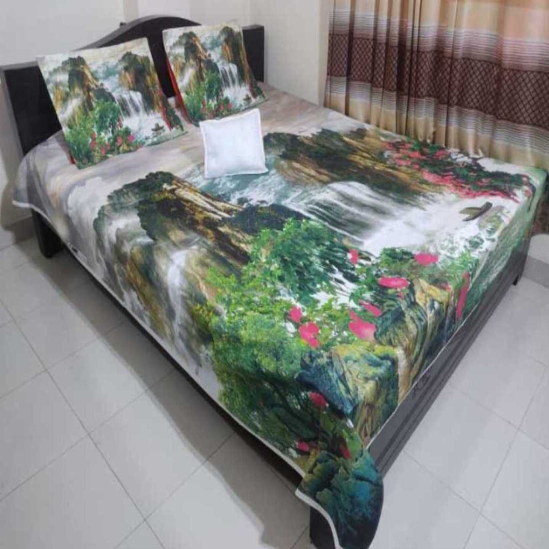 Luxury Panel Bed sheet With Two Matching Pillow Covers - additional view
