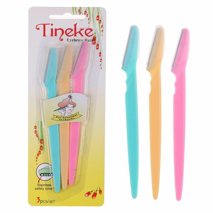 3pcs Colorful Eyebrow Trimmer Face Hair Razors - additional view