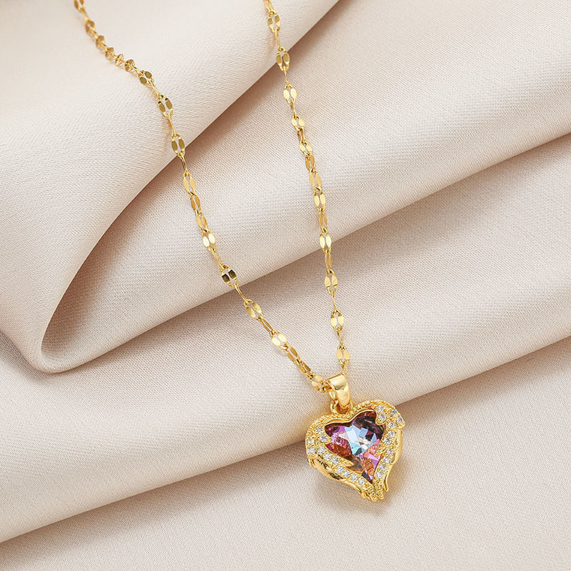 Ocean Heart Stone Love Shape Neckless for Stylish Girls or Women - additional view