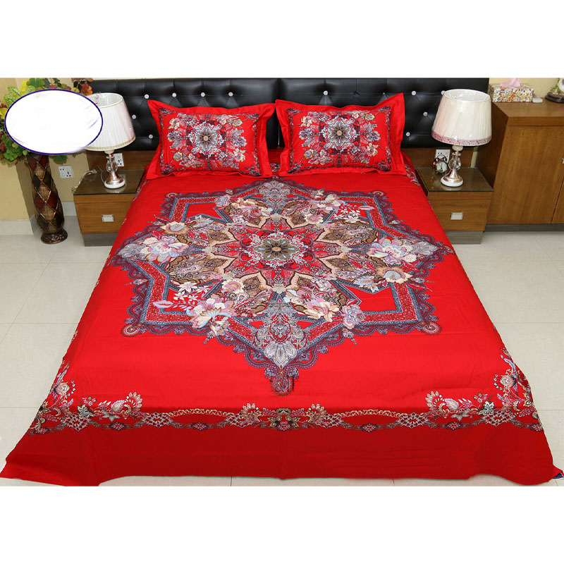 Luxury Panel Bed sheet With Two Matching Pillow Covers ,bed cover,bedsheet king size,বিছানার চাদর বড় - additional view