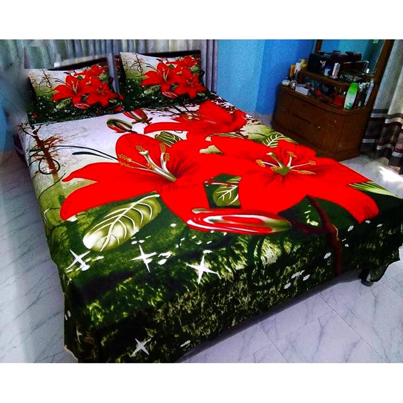 Luxury Panel Bed sheet With Two Matching Pillow Covers ,bed cover,bedsheet king size,বিছানার চাদর বড় - additional view