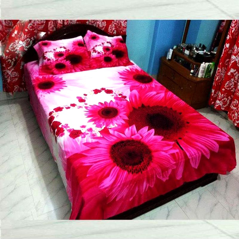 Luxury Panel Bed sheet With Two Matching Pillow Covers ,bed cover,bedsheet king size,বিছানার চাদর বড় - additional view