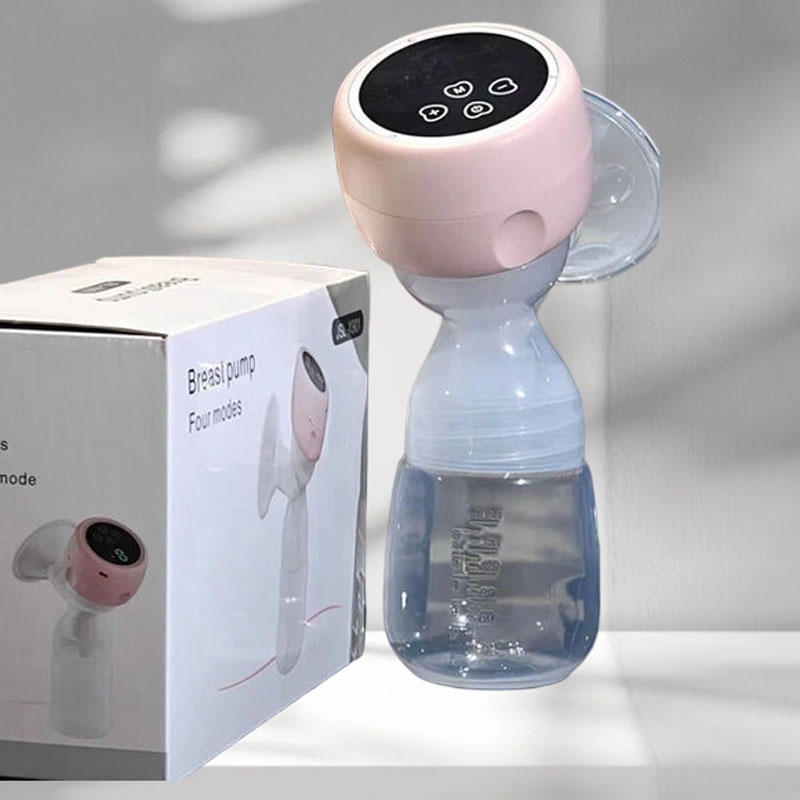 Electric Rechargeable Breastfeeding Pump Anti-Back Low Noise Breastfeeding Pump Portable Massage - additional view