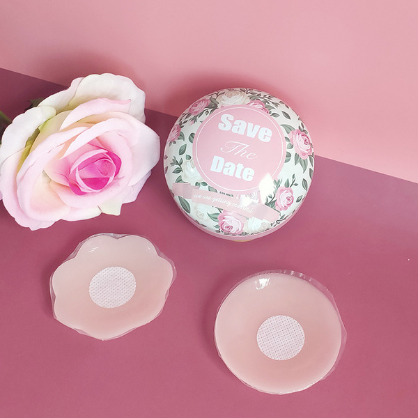 Women Silicone Nipple Stickers Anti-bump Chest Pad Lift Nipple Cover Pads 1-Pair - additional view