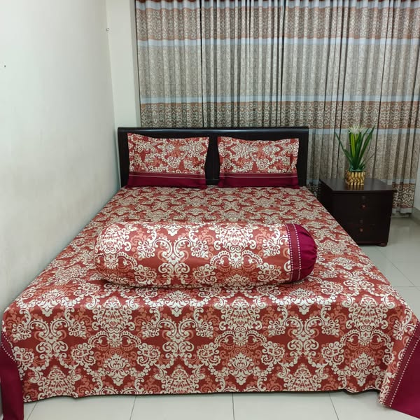 AC HOME TEX King Size Bed sheet With Two Pillow Covers - additional view