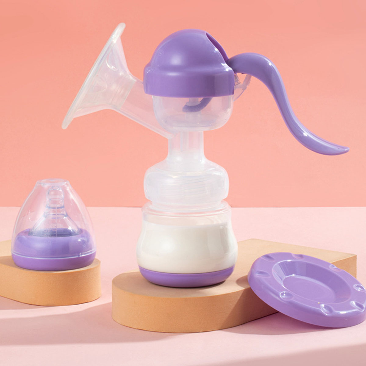 manual silicone breast pump portable baby breast milk collector pregnant breast pump - additional view
