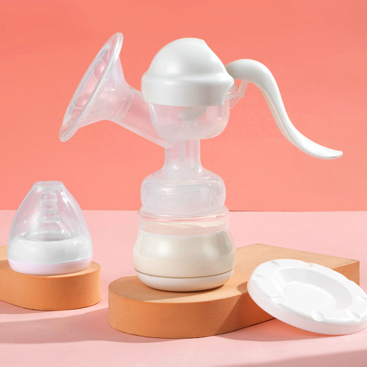 manual silicone breast pump portable baby breast milk collector pregnant breast pump - additional view