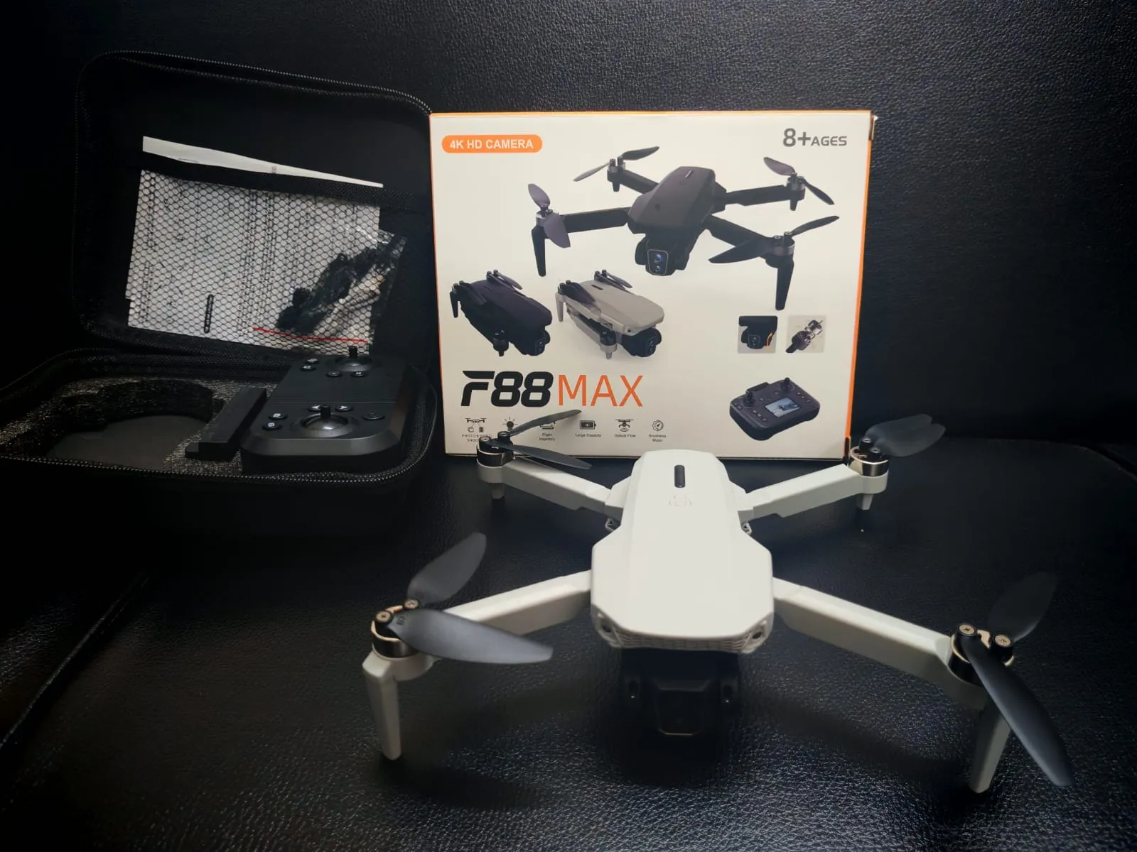 F88 MAX Remote Rotate Camera Brushless Motor WiFi Drone for One Key Landing, Optical Flow Hover with 2 Battery - additional view