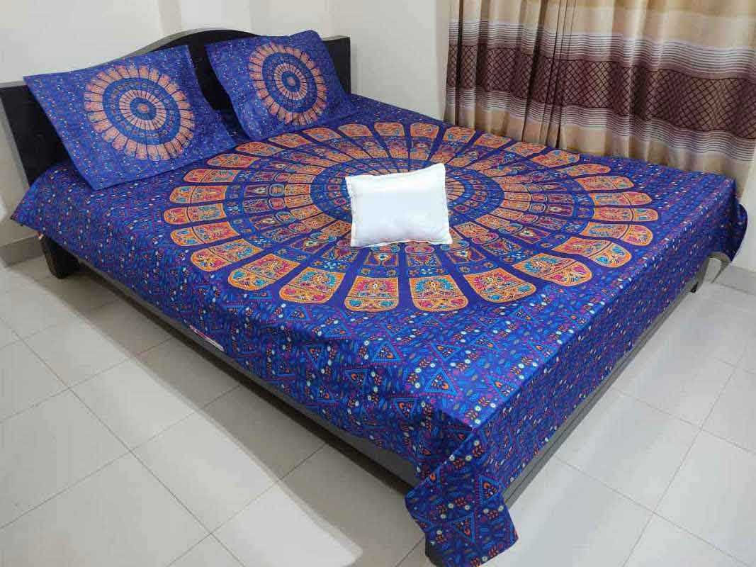 Luxury Panel Bed sheet With Two Matching Pillow Covers - additional view