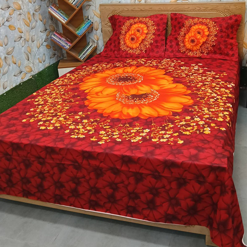 Luxury Panel Bed sheet With Two Matching Pillow Covers - additional view