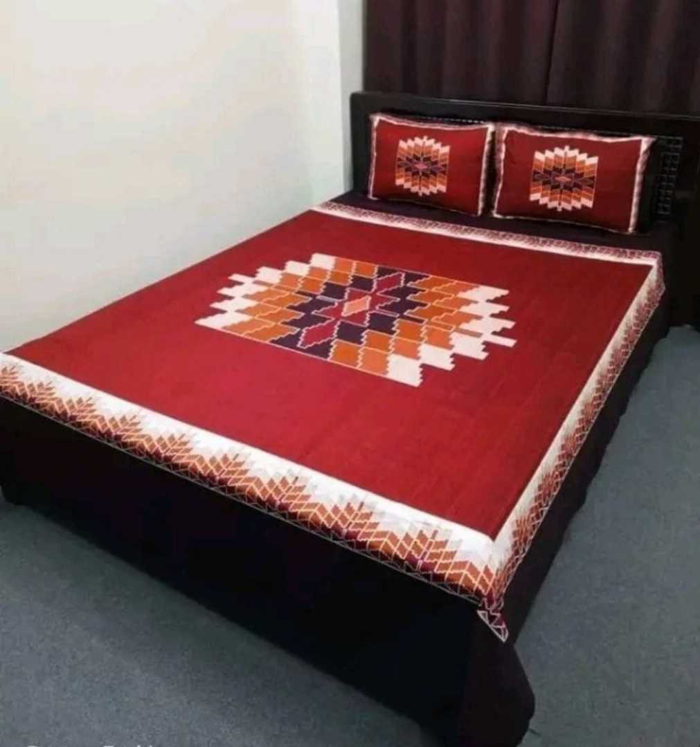 Luxury Panel Bed sheet With Two Matching Pillow Covers - additional view