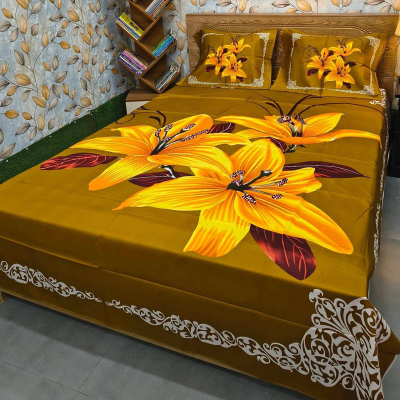 Luxury Panel Bed sheet With Two Matching Pillow Covers - additional view