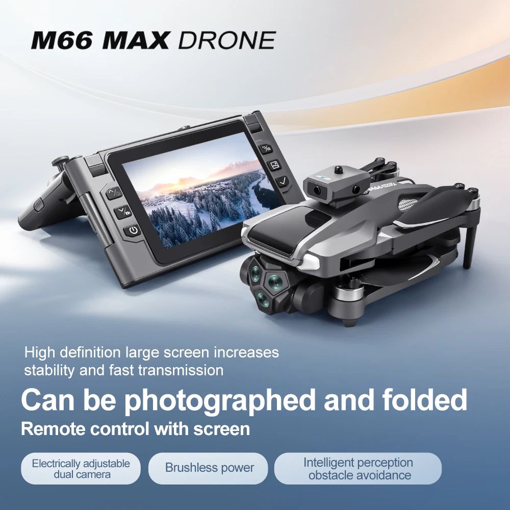 FLH M66 MAX 5G WiFi FPV with Folded LCD Screen Camera Controller - additional view