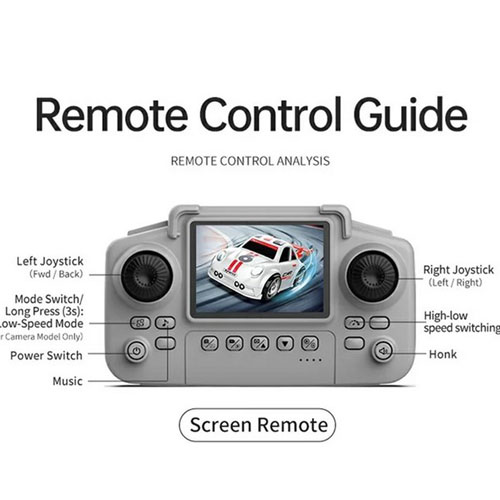 2026 New C6 RC Drift Car with Dual Mode Lights Sound Camera Screen Control Car Smart Induction Following Children's Toys - additional view