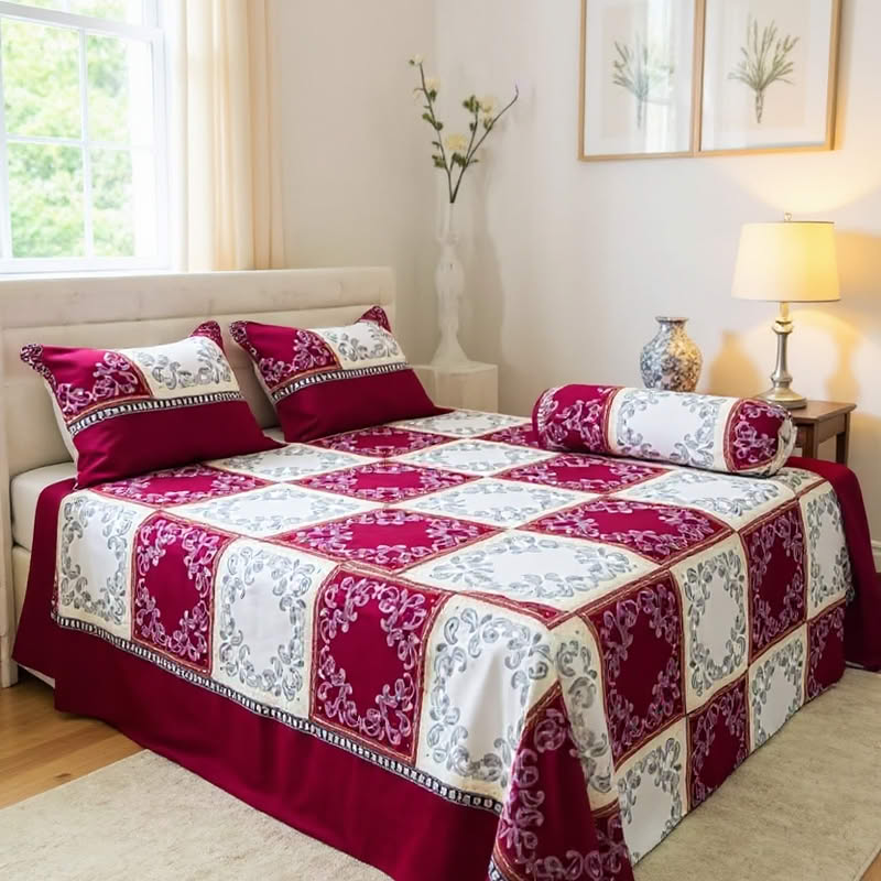 Premium King Size Twill Cotton Bed Sheet | Soft & Comfortable Bedsheet - additional view