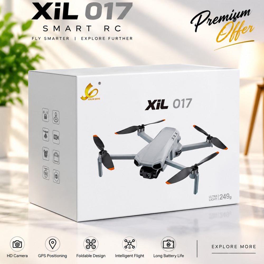 XIL 017 GPS Drone 10KM Range with 3-Axis Gimbal & Smart RC - additional view