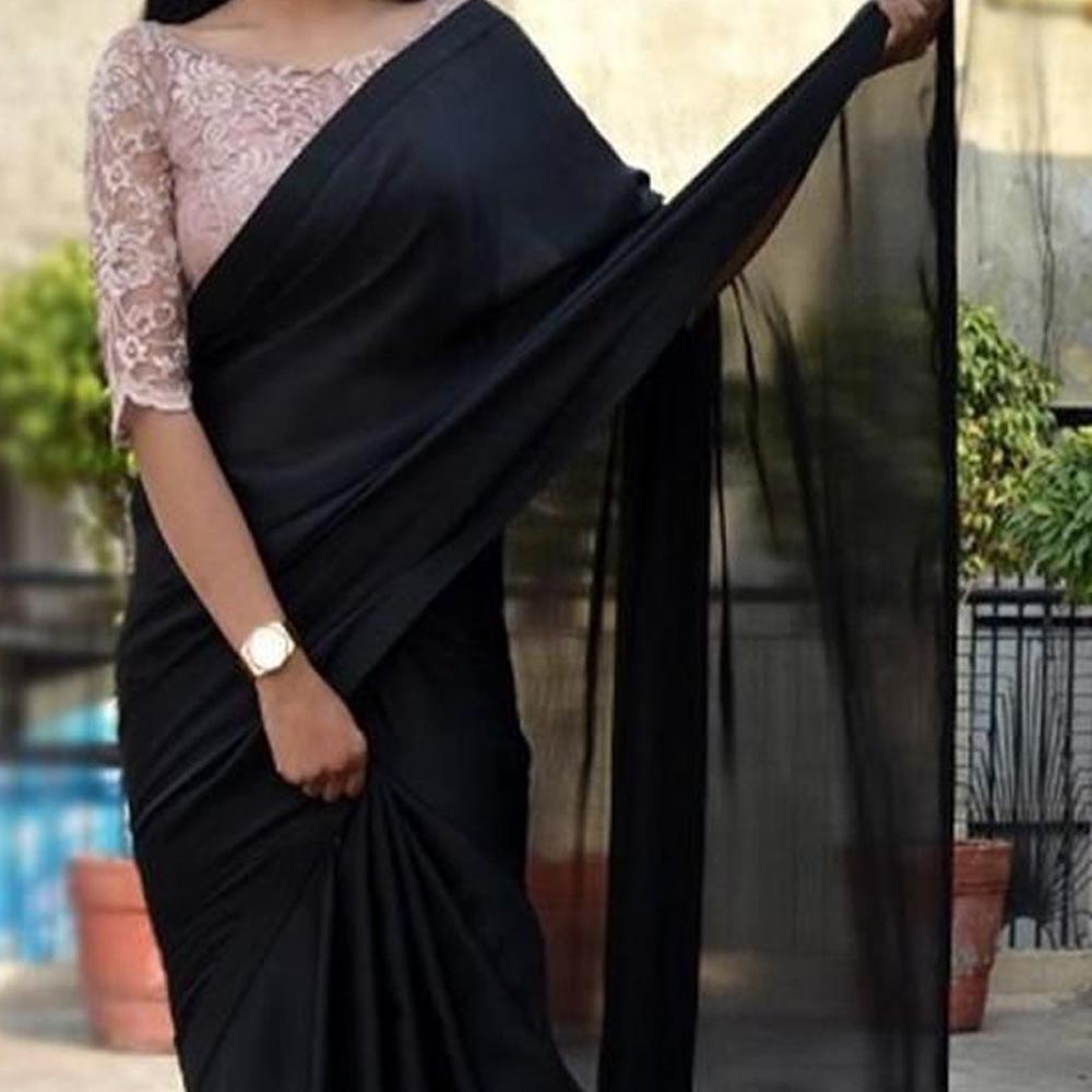 Weightless Georgette Saree for Women – Elegant & Stylish Party Wear Saree - additional view