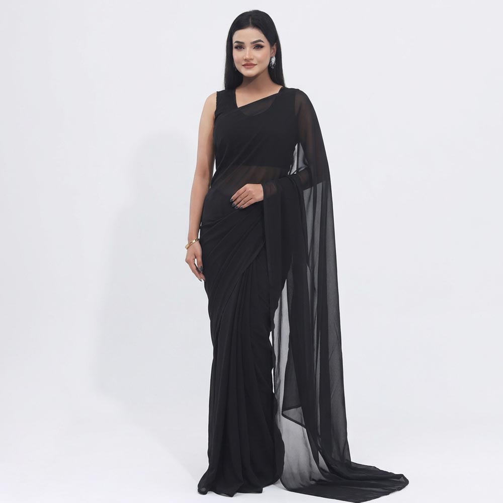 Weightless Georgette Saree for Women – Elegant & Stylish Party Wear Saree - additional view