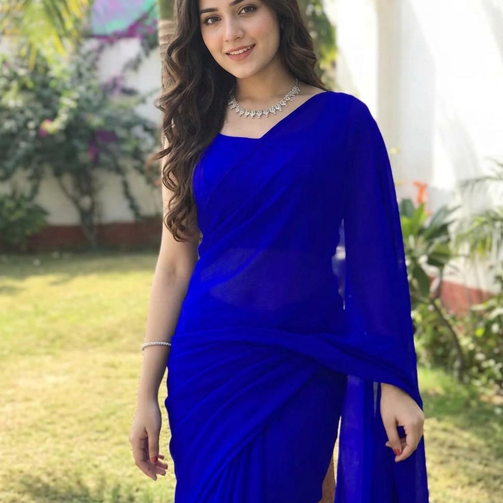 Weightless Georgette Saree for Women – Elegant & Stylish Party Wear Saree - additional view