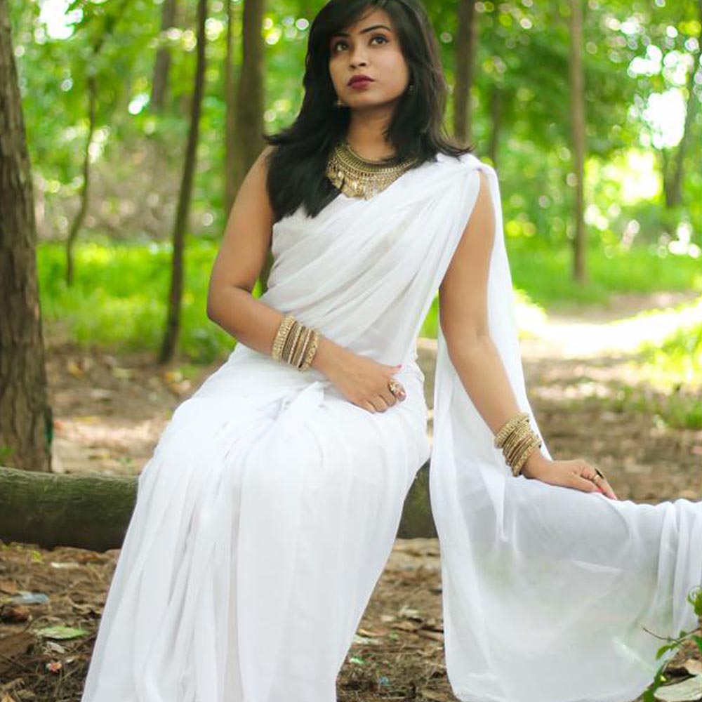 Weightless Georgette Saree for Women – Elegant & Stylish Party Wear Saree - additional view