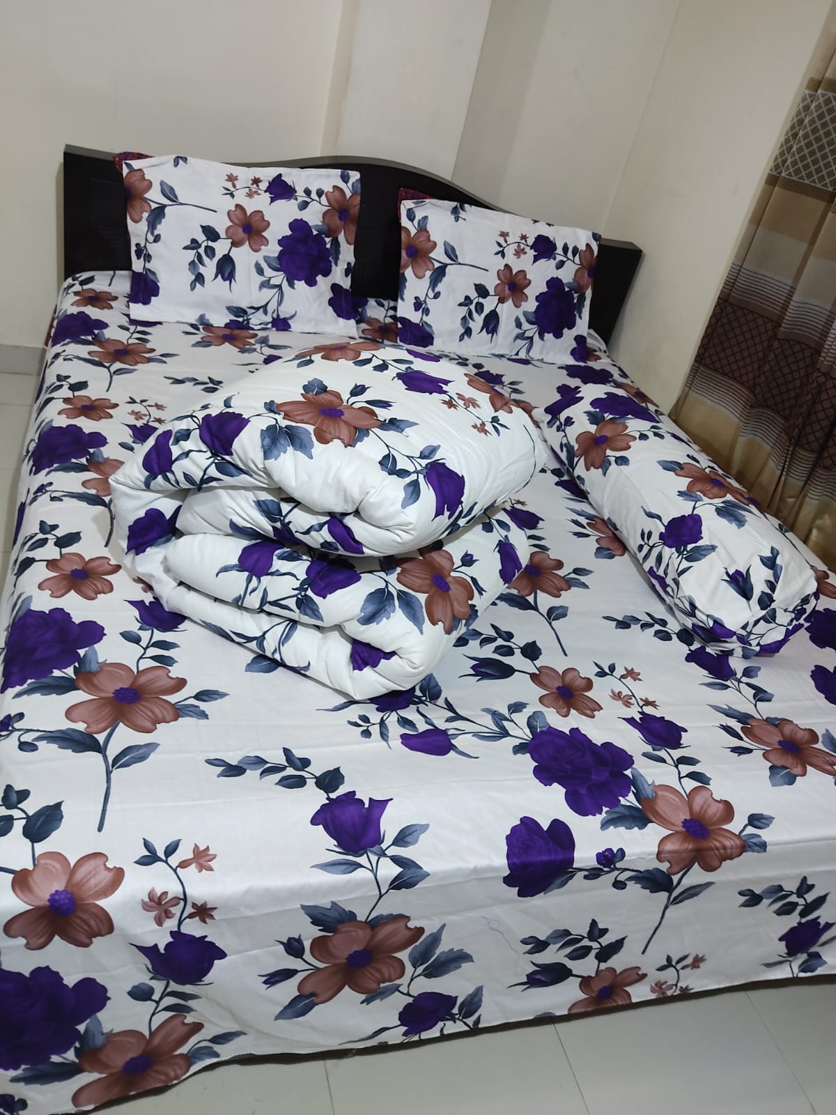 ৫ পিছ সেট প্রিমিয়াম কোয়ালিটি টুইল কটন ফেব্রিক্স কমফোর্টার