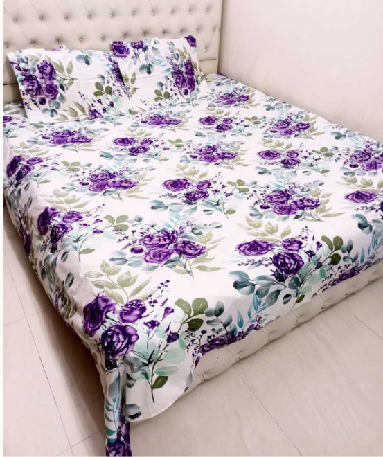 AC HOME TEX King Size Bed sheet With Two Pillow Covers