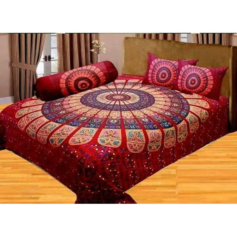 Luxury Panel Bed sheet With Two Matching Pillow Covers