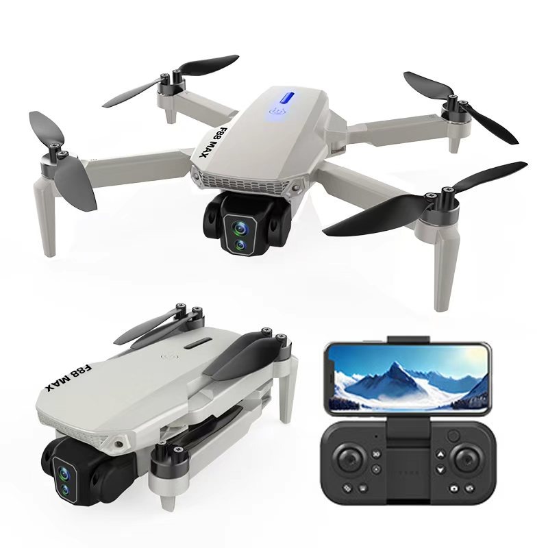 F88 MAX Remote Rotate Camera Brushless Motor WiFi Drone for One Key Landing, Optical Flow Hover with 2 Battery