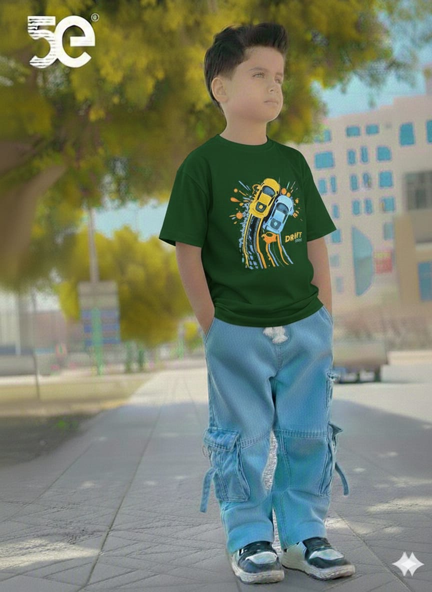 ✨👕T-Shirt & Denim Pant Set for Stylish Kids! 👖✨