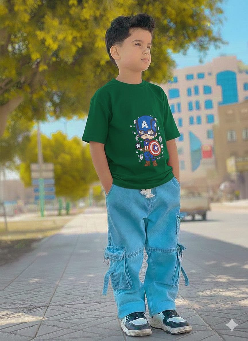 ✨👕T-Shirt & Denim Pant Set for Stylish Kids! 👖✨