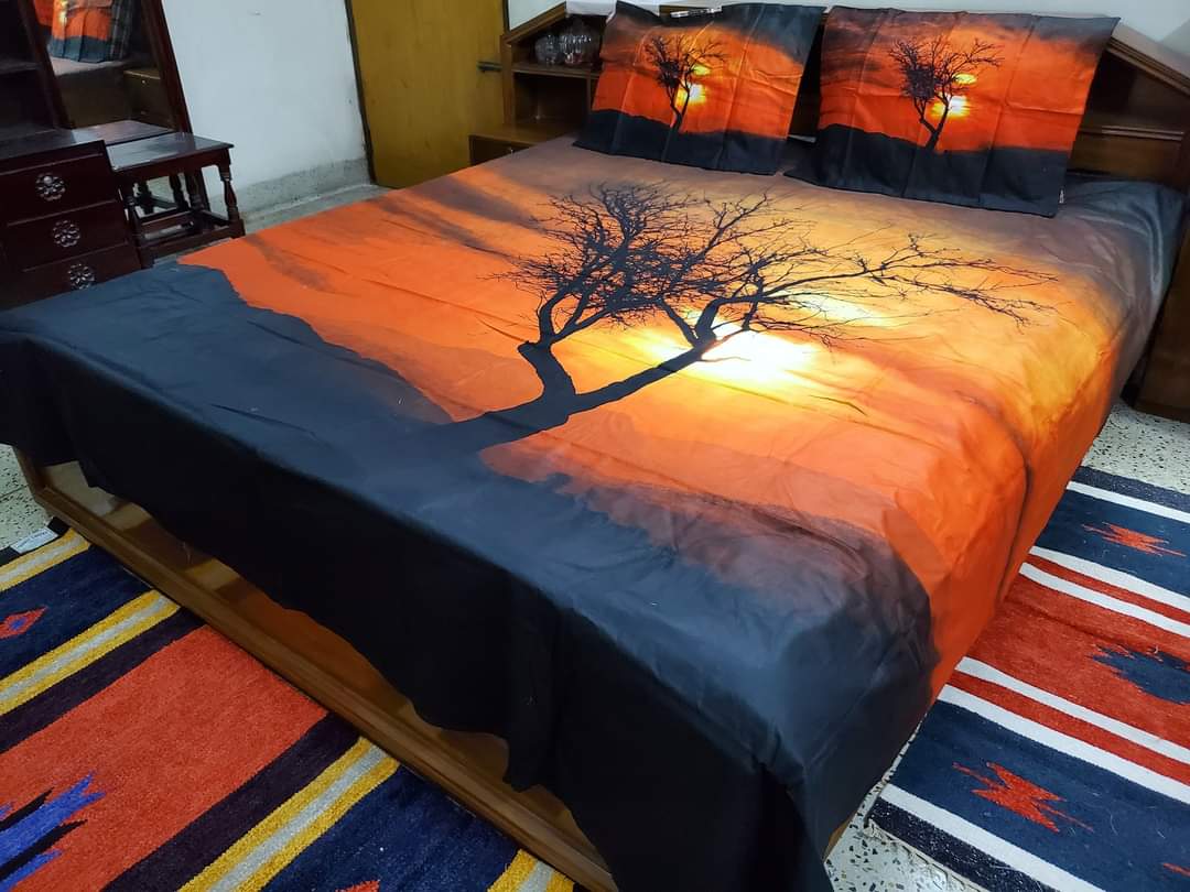 Luxury Panel Bed sheet With Two Matching Pillow Covers