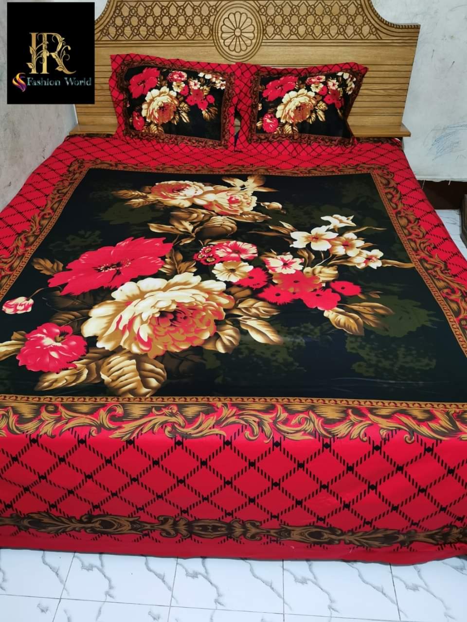 Luxury Panel Bed sheet With Two Matching Pillow Covers