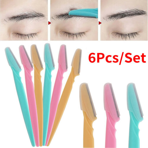 6 pcs Colorful Eyebrow Trimmer Face Hair Razors