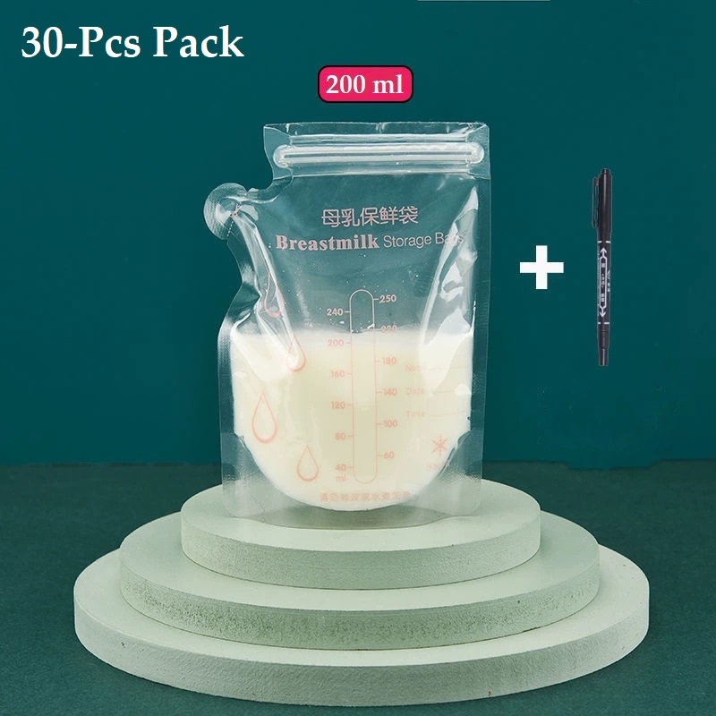 30 Pcs/Bag Breast Milk Storage Bags Moisture-proof And leak-proof Food Freezer Breast Milk Storage Bag