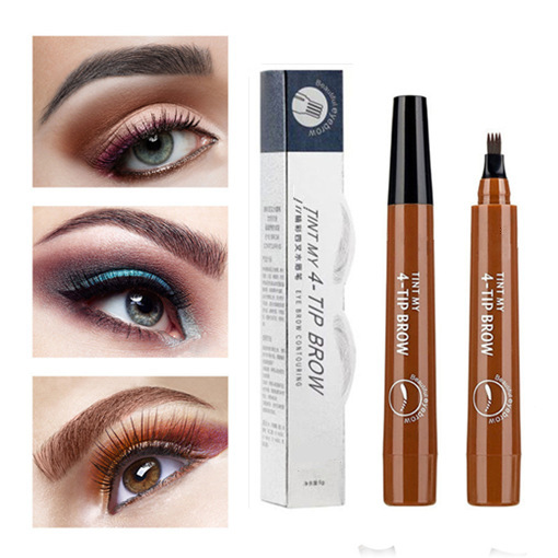 Eyebrow Pen Liquid Waterproof Microblading Long Lasting Natural Beauty Looking 4 Fork Tip Tattoo Makeup Pencil