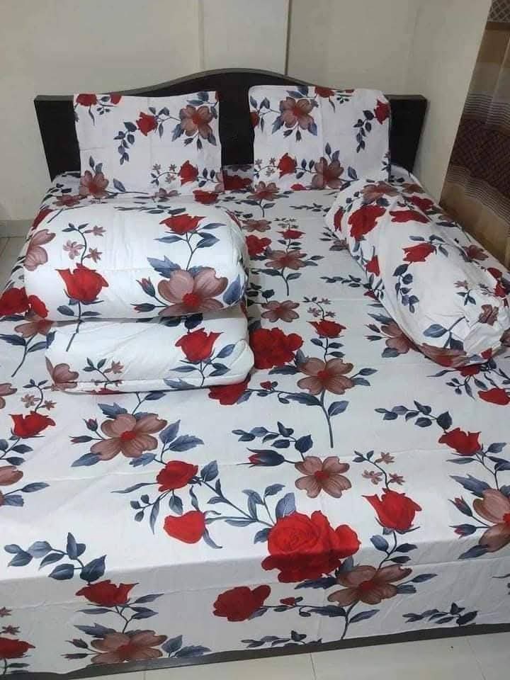 Premium 5-Piece Twill Cotton Comforter Set