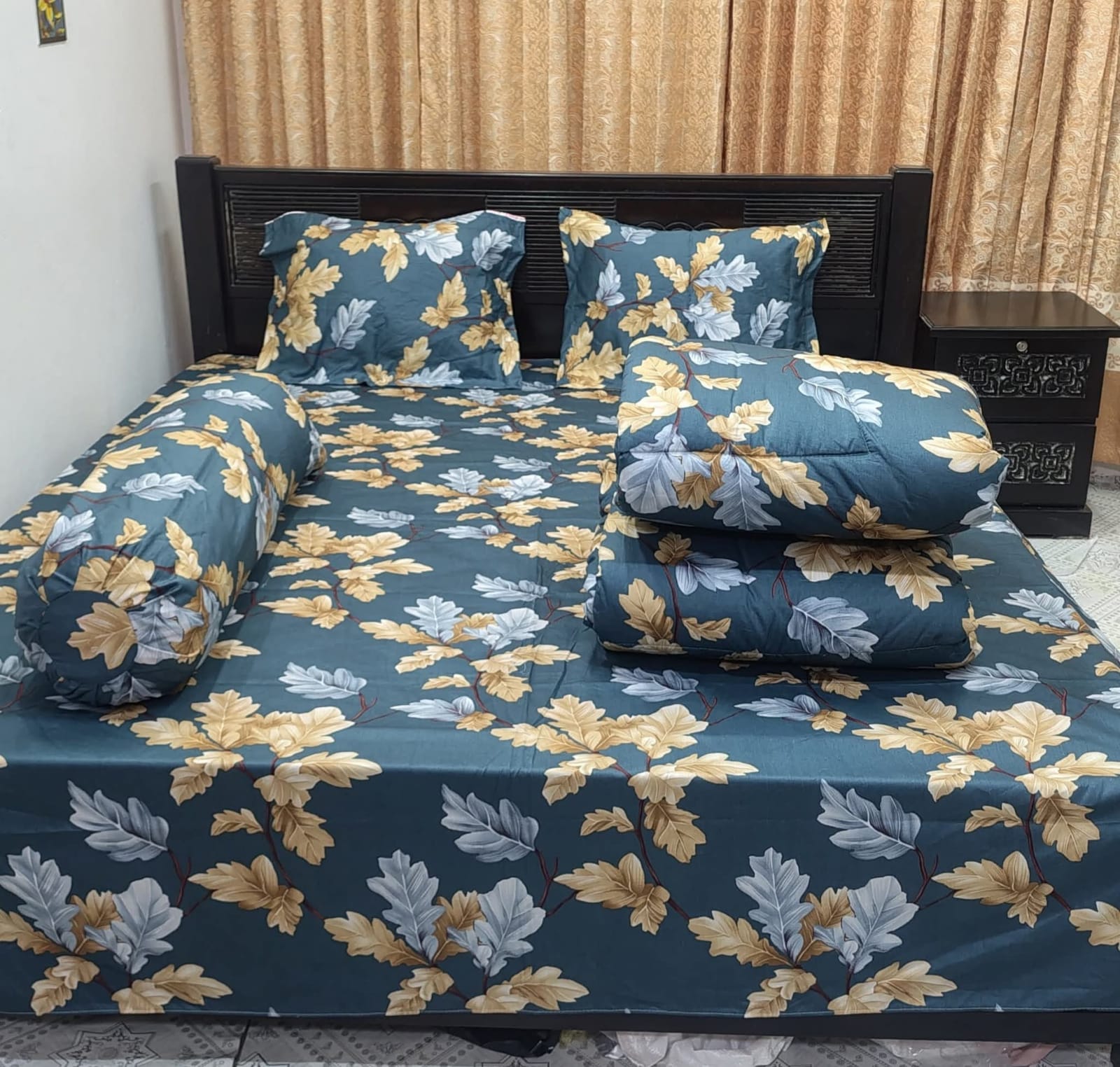 Premium 5-Piece Twill Cotton Comforter Set