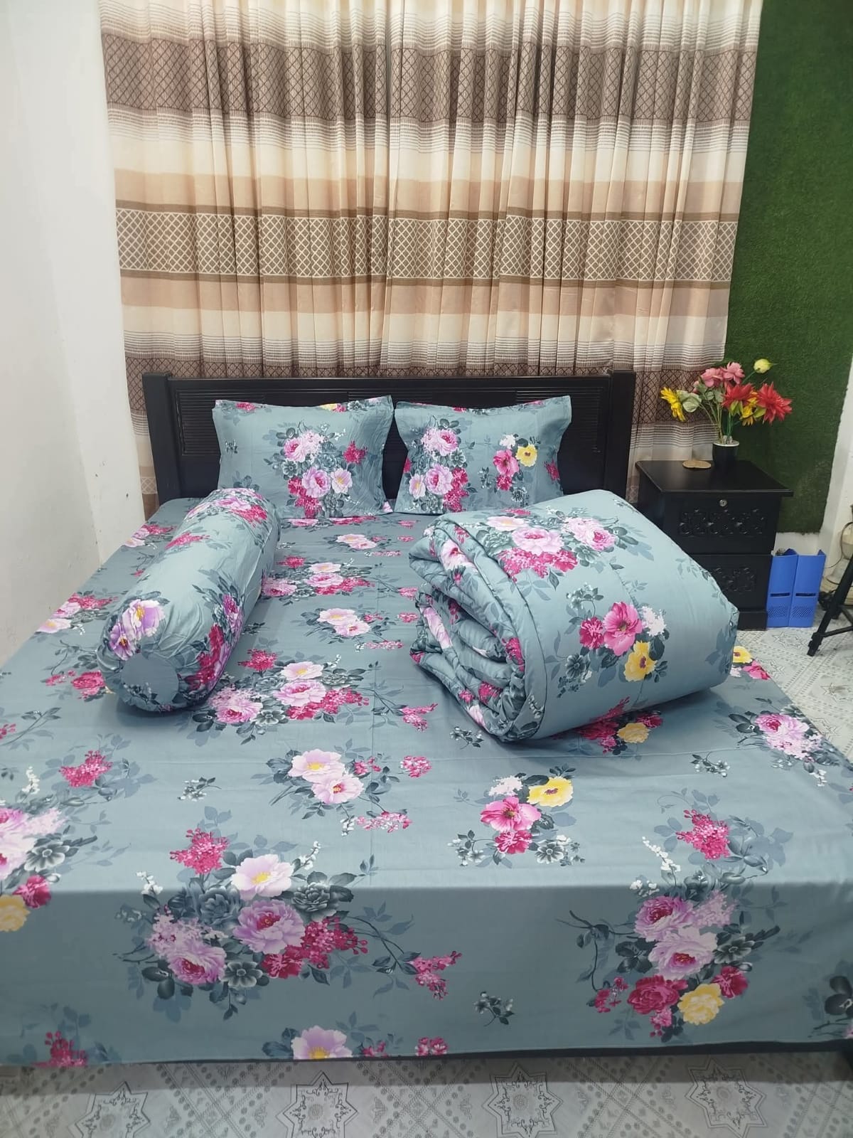 Premium 5-Piece Twill Cotton Comforter Set