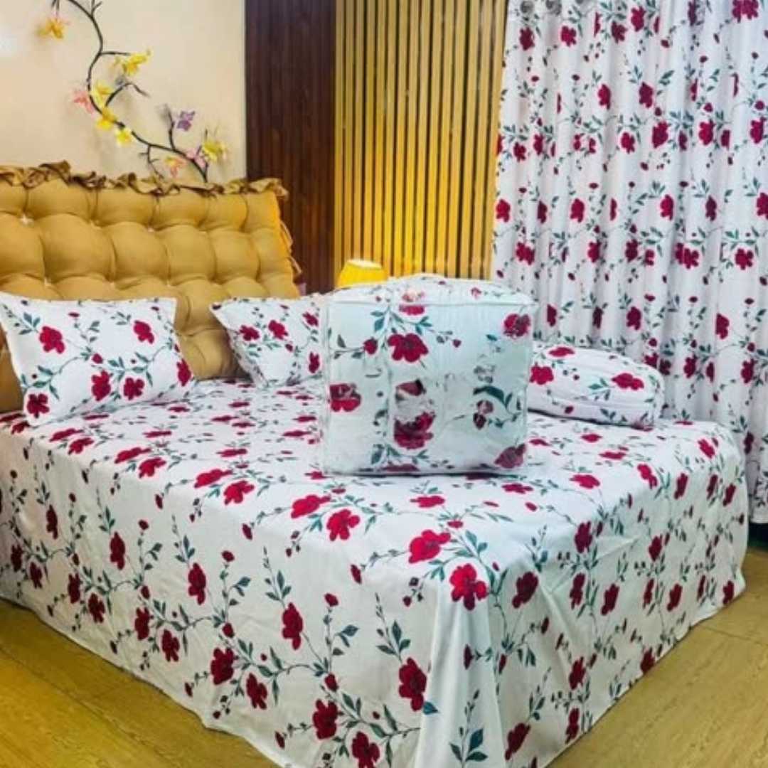 Premium 5-Piece Twill Cotton Comforter Set