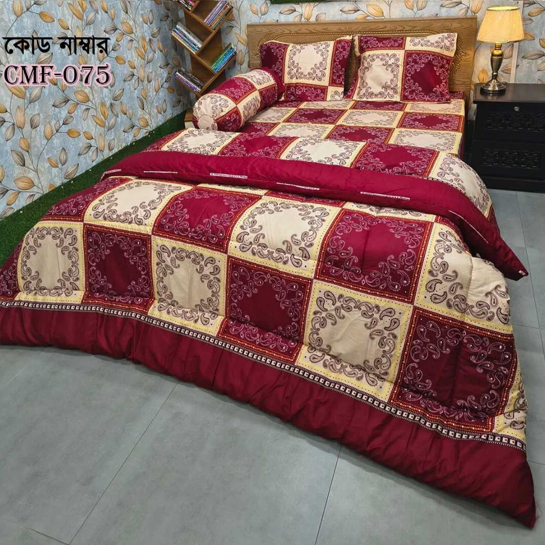 Premium 5-Piece Twill Cotton Comforter Set