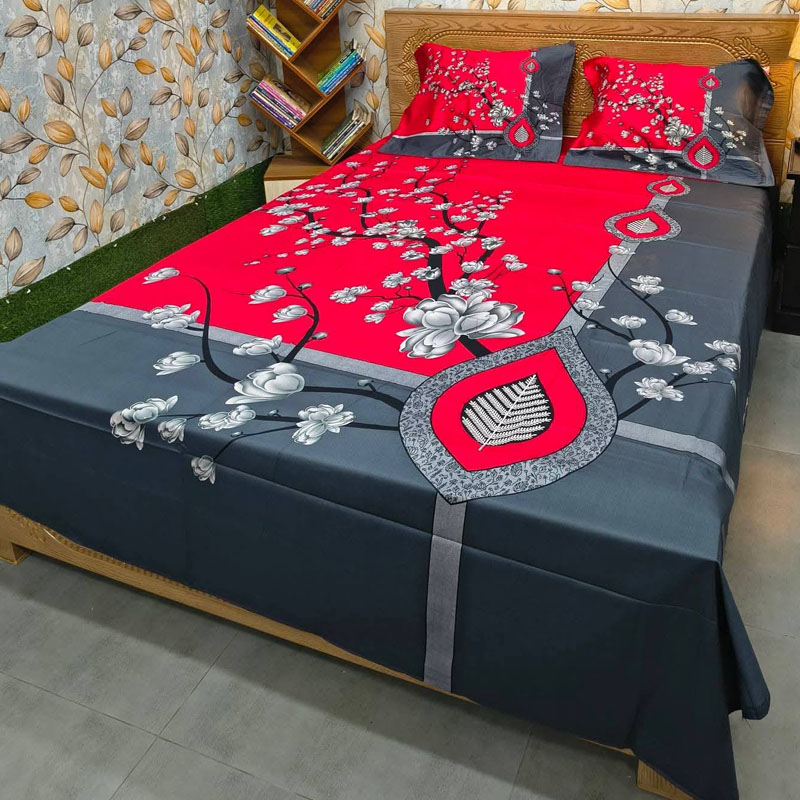 Luxury Panel Bed sheet With Two Matching Pillow Covers