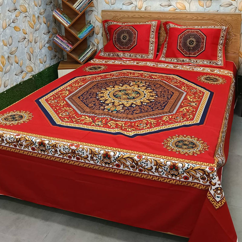 Luxury Panel Bed sheet With Two Matching Pillow Covers