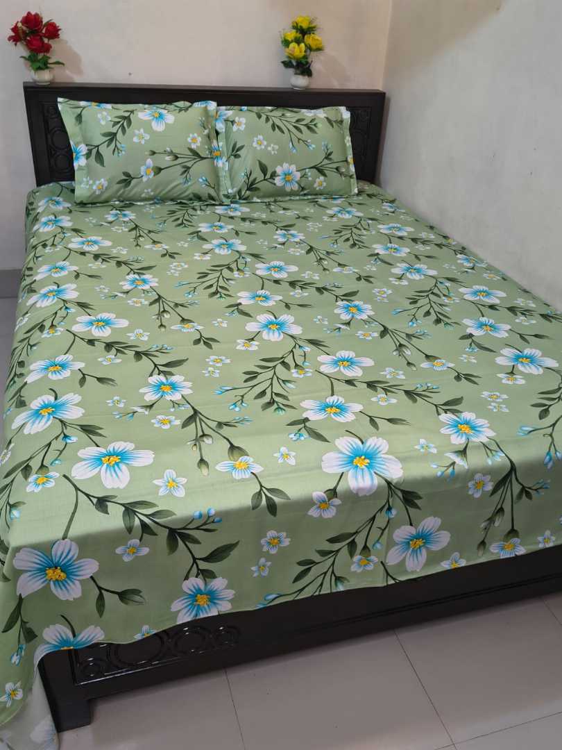 Premium King Size Twill Cotton Bed Sheet | Soft & Comfortable Bedsheet